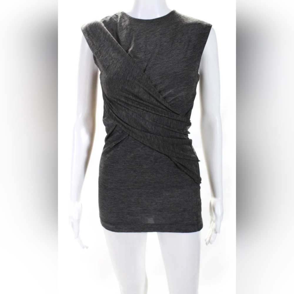 T by Alexander Wang Gray Twisted Mini Dress